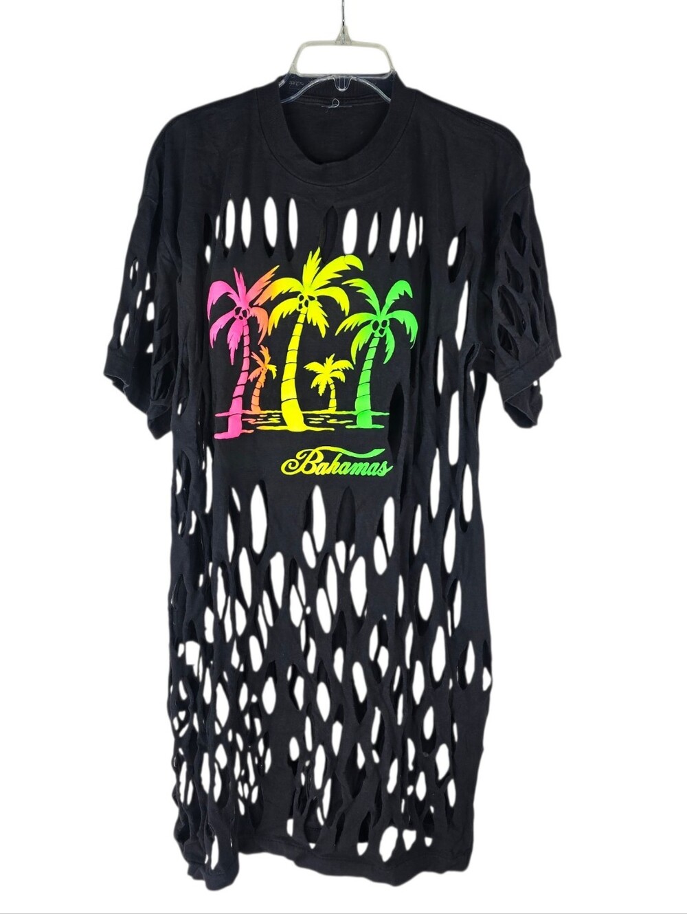 Vintage Bahamas Distressed Y2k Fits Up To XL Tshirt Dress Swim Cover Up